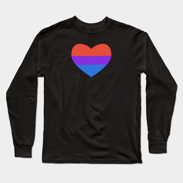 Bisexual Heart Long Sleeve T-Shirt by smolbees